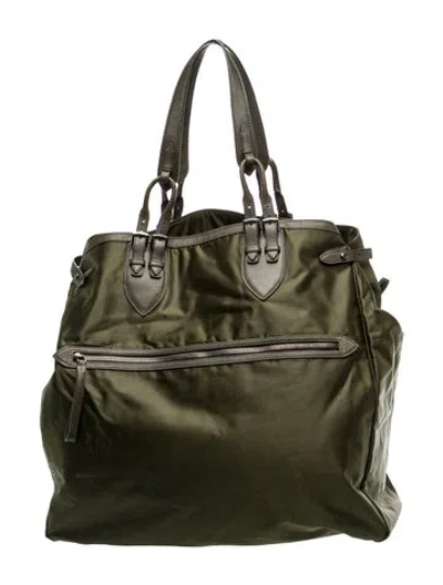 Pre-owned Tumi Nylon Tote In Green