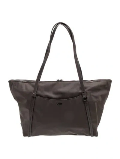 Pre-owned Tumi Nylon Tote In Grey