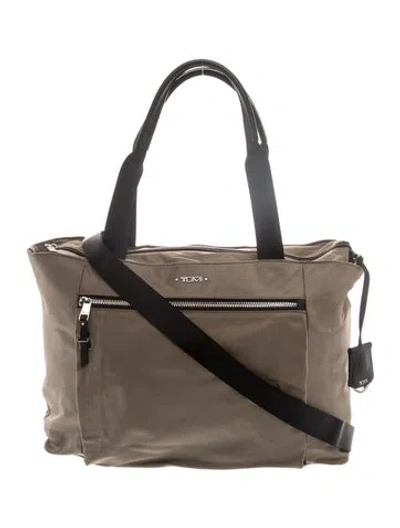 Pre-owned Tumi Nylon Tote In Grey