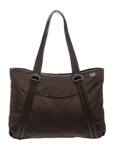 Pre-owned Tumi Nylon Tote In Grey