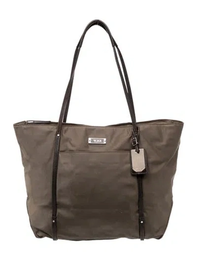 Pre-owned Tumi Nylon Tote In Grey