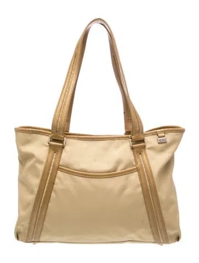 Pre-owned Tumi Nylon Tote In Neutral