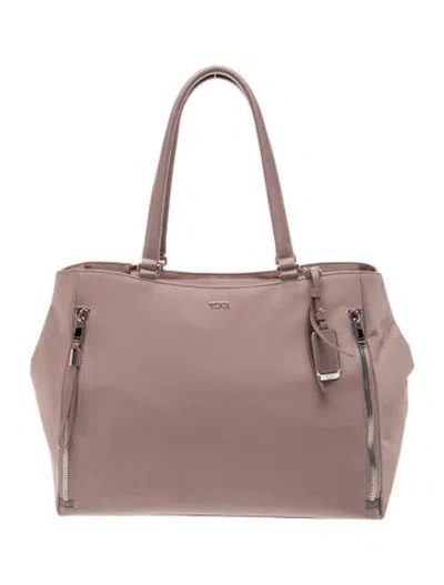 Pre-owned Tumi Nylon Tote In Pink