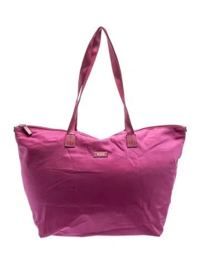 Pre-owned Tumi Nylon Tote In Pink