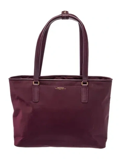 Pre-owned Tumi Nylon Tote In Purple