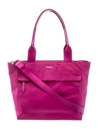 Pre-owned Tumi Nylon Tote In Purple