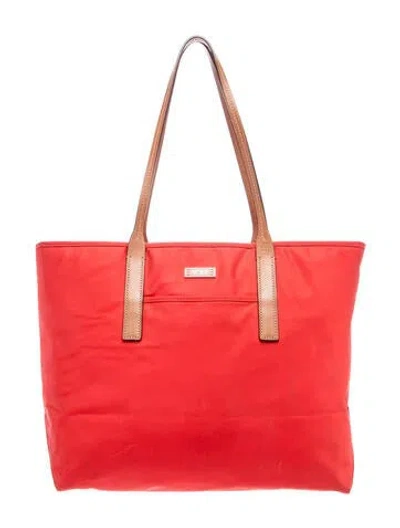 Pre-owned Tumi Nylon Tote In Red