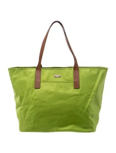 Pre-owned Tumi Nylon Tote W/ Tags In Green