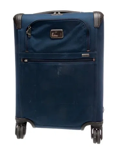 Pre-owned Tumi Nylon  Carry On In Blue