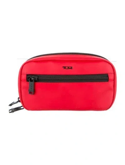 Pre-owned Tumi Nylon  Travel Case In Red