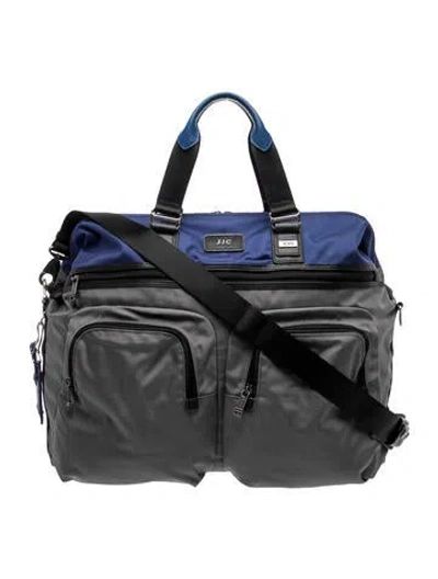 Pre-owned Tumi Nylon Weekender Bag In Blue/grey