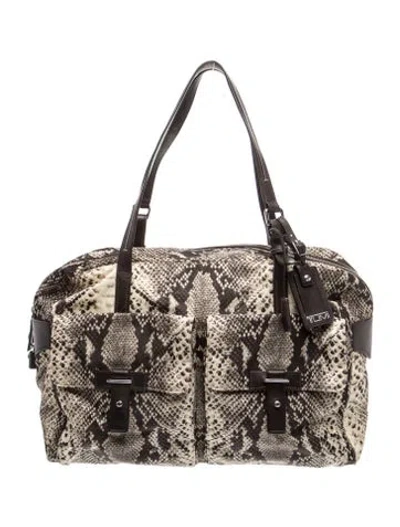 Pre-owned Tumi Nylon Weekender Bag In Brown