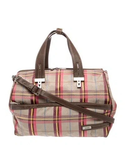 Pre-owned Tumi Nylon Weekender Bag In Neutrals/pink