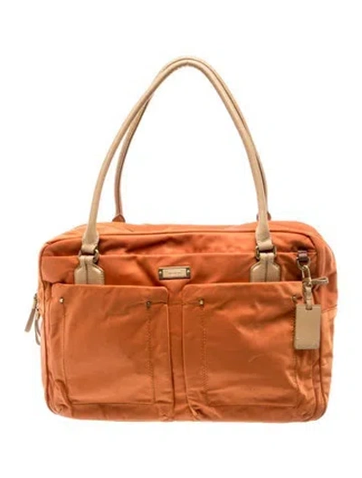 Pre-owned Tumi Nylon Weekender Bag In Orange