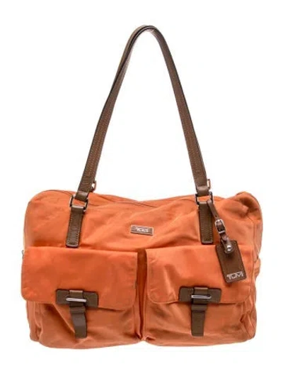 Pre-owned Tumi Nylon Weekender Bag In Orange