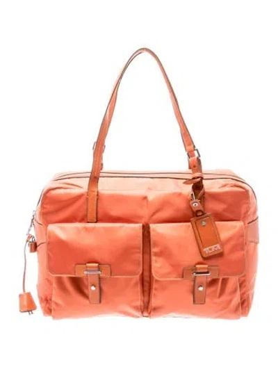 Pre-owned Tumi Nylon Weekender Bag In Orange