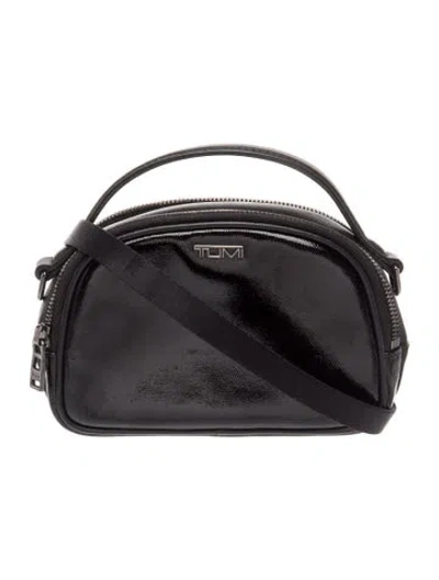 Pre-owned Tumi Patent Leather Top Handle Bag In Black