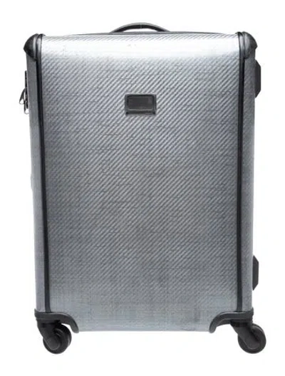 Pre-owned Tumi Patterned Suitcase In Black/silver