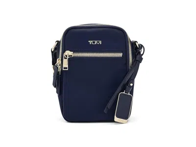 Tumi Persia Crossbody Cross Body Handbags Indigo/light Gold: One Size In Blue