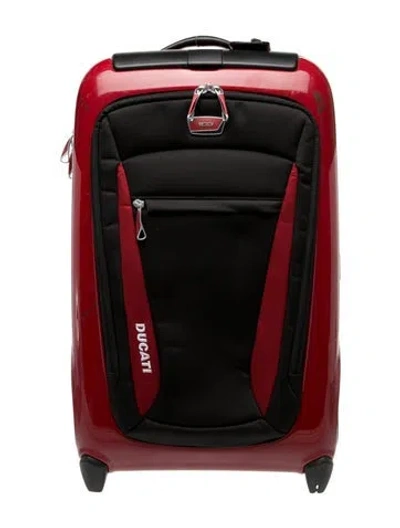 Pre-owned Tumi Plastic Rolling Suitcase In Red