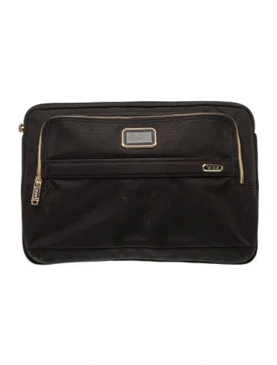 Pre-owned Tumi Ponyhair Portfolio In Black