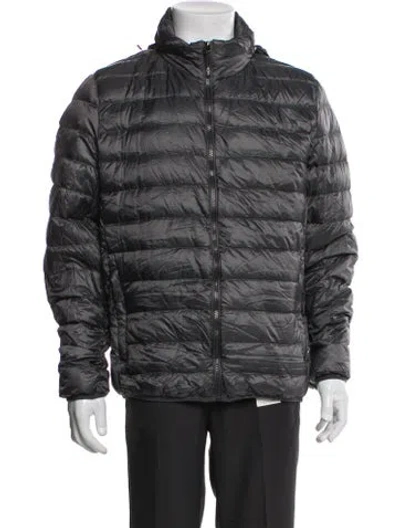 Pre-owned Tumi Puffer Coat In Gray