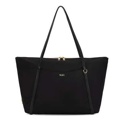 Tumi Q Tote In Black/gold