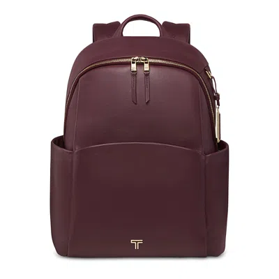 Tumi Raina Large Leather Backpack In Brown