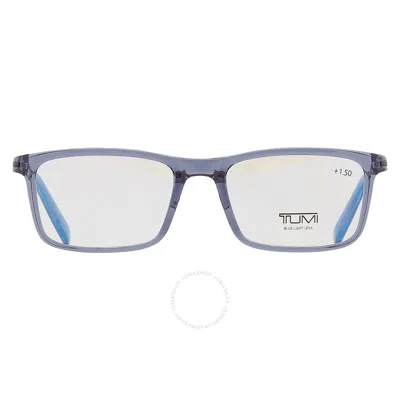 Tumi Reading Rectangular Men's Eyeglasses Vtu800 Nav 53 +1.50