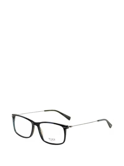 Tumi Rectangle-frame Glasses In Blue