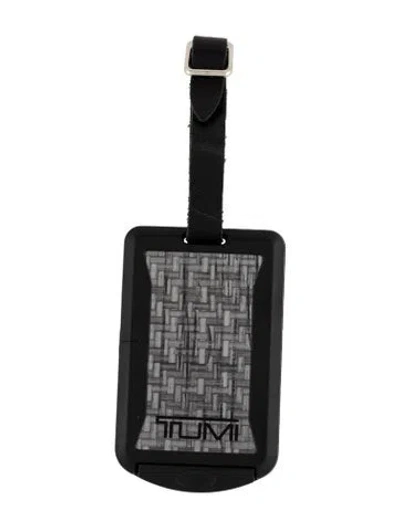 Pre-owned Tumi Rectangular Luggage Tag In Black