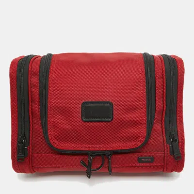 Pre-owned Tumi Red/black Nylon Hanging Travel Kit