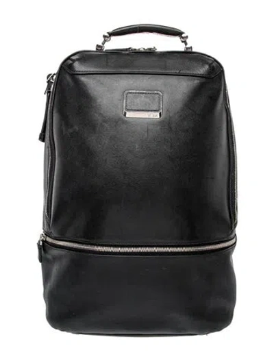 Pre-owned Tumi Saffiano Leather Backpack In Black