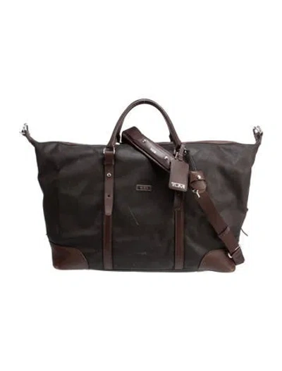 Pre-owned Tumi Saffiano Leather Carry On In Brown