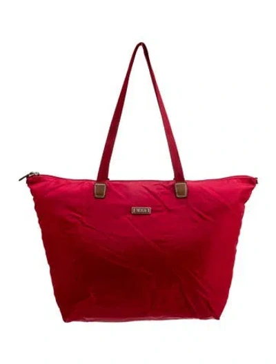 Pre-owned Tumi Signature Tote In Red