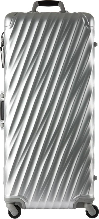 Tumi Silver Rolling Trunk Suitcase