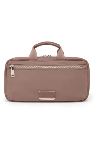 Tumi Small Madeline Nylon Cosmetics Bag In Light Mauve