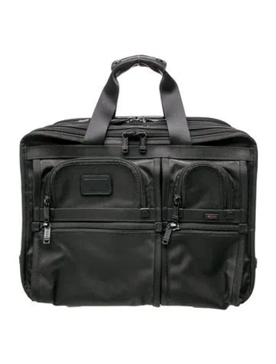 Pre-owned Tumi Solid Canvas Carry On Suitcase In Black