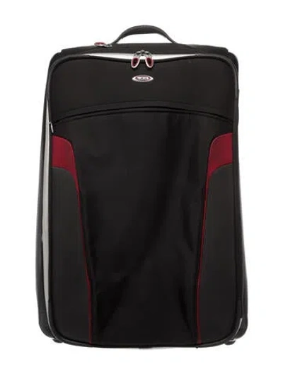 Pre-owned Tumi Solid Canvas Suitcase In Black
