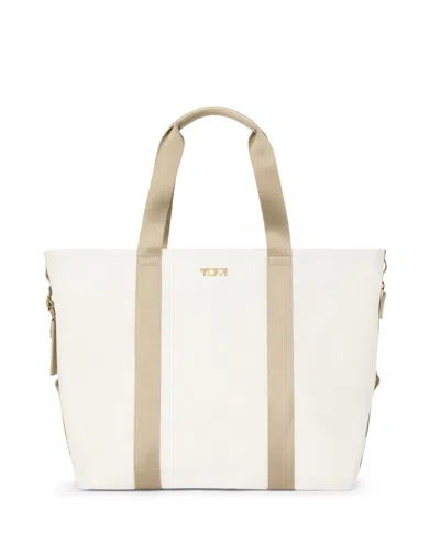 Tumi Sport Essential Medium East West Tote In Off White/tan