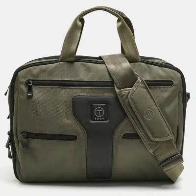 Pre-owned Tumi T-tech Army Green Nylon Multi Pockets Laptop Bag