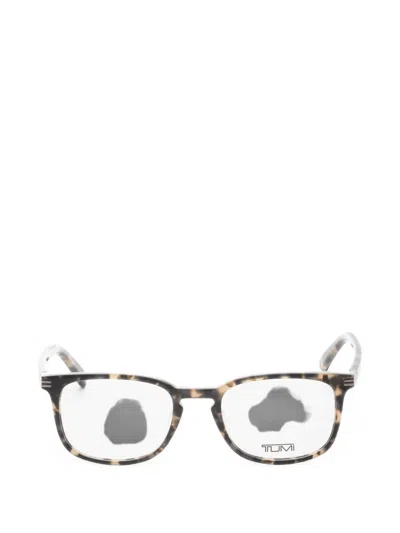 Tumi Tortoiseshell-effect Square-frame Glasses In Brown