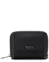 Tumi Tri-fold Zip Around Wallet In Black