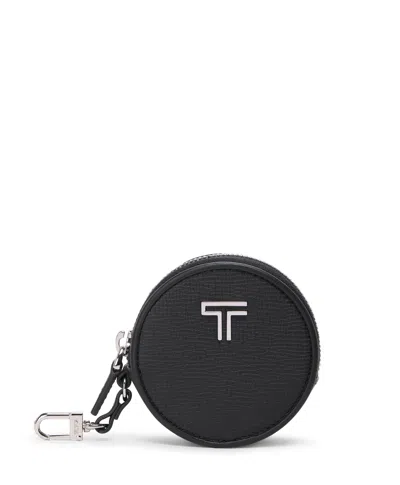 Tumi Turin Zip-around Charm In Black Pebbled