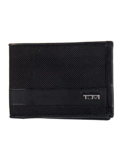 Pre-owned Tumi Tweed Bifold Wallet In Black