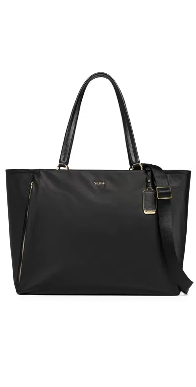 Tumi Valetta Large Tote Black/gold In Multi