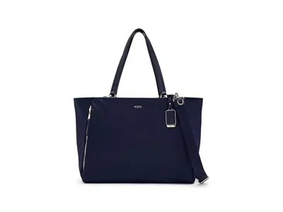 Tumi Valetta Large Tote Tote Handbags Indigo/light Gold: One Size In Blue