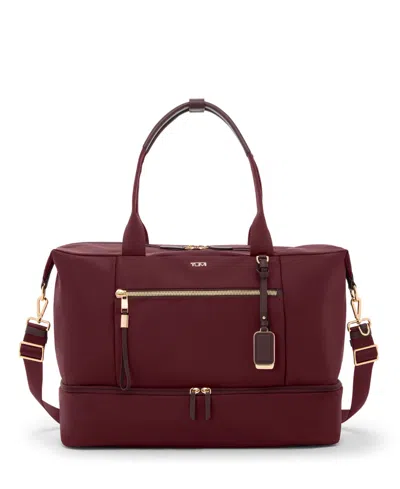 Tumi Voyageur 12.5" Contine Weekender Duffel Bag In Burgundy