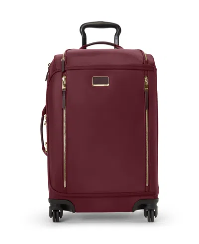 Tumi Voyageur 21.8" Leger International Expandable Carry-on Spinner In Burgundy