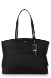 Tumi Voyageur Cam Large Tote Bag In Black/gold
